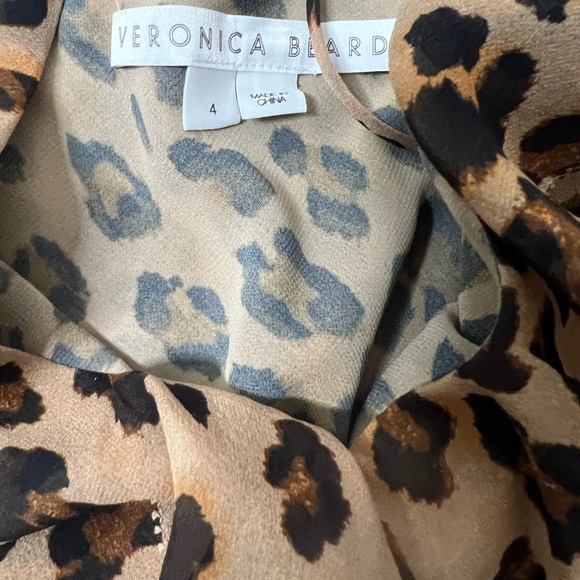 VERONICA BEARD Avenel Leopard prink silk dress $748 size 4 NWOT - Picture 5 of 11